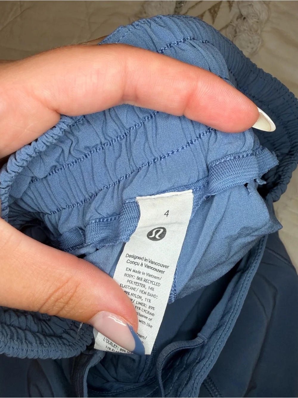 lululemon athletica slate blue athletic shorts